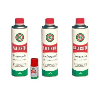 Ballistol 3x500ml 1x25 Universalöl Werkstattöl Gebinde Öl