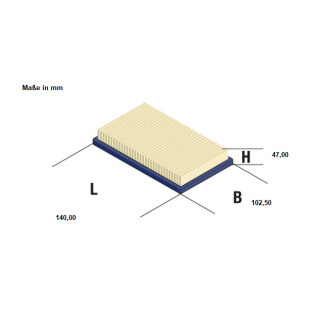 Flachluftfilter 140 x 102.5 x 47 mm passend fr Stihl TS 700, TS 800