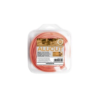 Ratioparts Nylonfaden 2,4 mm Alu-Cut 15 m Trimmerfaden Rund Orange Mähfaden