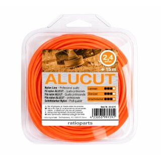 Ratioparts Nylonfaden 2,4 mm 15 m Alu-Cut Rund – Mähfaden Orange