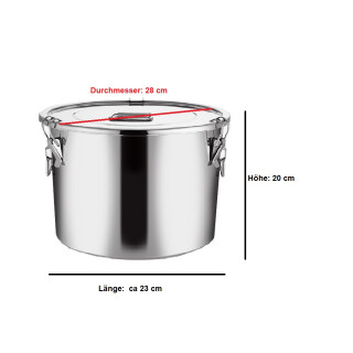 Edelstahl Getreidedose, Msli Lagerdose, Milchkanne Vorratsbehlter 8,5L BPA frei