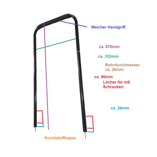 Handgriff Metall 26mm Rohr Sprhwagen Luchs 60