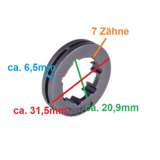 Kettenradring, Ritzel, Kettenrad, Kettenritzel Klein 0,325 7 Zhne