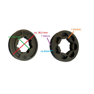 Kettenradring Mini 3/8 7 Zhne Ritzel, Kettenrad, Kettenritzel