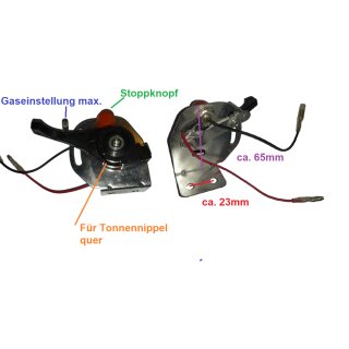 Gasgriff mit Stoppknopf fr Sprhgerte und andere Motorgerte