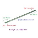 Biegsame Welle 6,25mm 620mm vierkant flexible für...