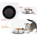 Futternapf Edelstahl Neigung Fressnapf Katzennapf...