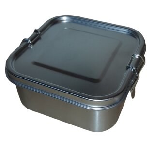 Edelstahl Lunchbox 740ml Brotdose Brotbüchse Bentobox quadratisch
