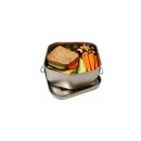 Edelstahl Lunchbox 740ml Brotdose Brotbüchse Bentobox quadratisch