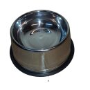 Futternapf Duo Premium Edelstahl 600ml + 200ml rutschhemmend Hund Katze