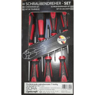 Tx-Schraubendrehersatz 7-teilig Sora Chrom Vanadium