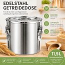 Edelstahl Getreidedose Vorratsbehälter 11,5L BPA-frei