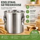 Edelstahl Getreidedose 11,5L Vorratsbehälter...