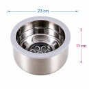 Edelstahl Schwimmnapf 3L Wassernapf Anti-Spritz Hund...
