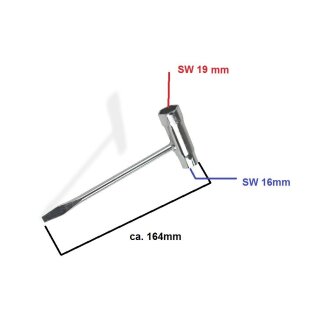 Zndkerzenschlssel 16/19, lang Motorsense 4 Takt Motorspritze Motorsense Sense