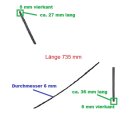 Biegsame Welle 5mm 735 vierkant flexible Welle für...
