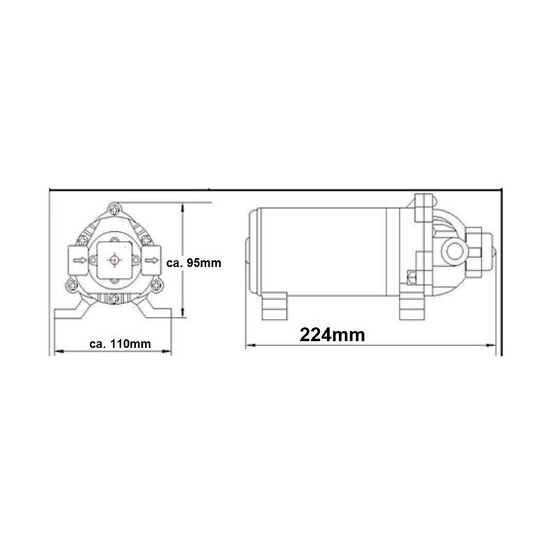 Druckpumpe 12V - 9 bar EPDM Wasserpumpe Hochdruckpumpe Membranpumpe S,  93,99 €