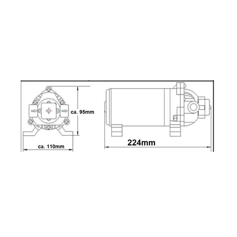 Druckpumpe 12V - 9 bar EPDM Wasserpumpe Hochdruckpumpe Membranpumpe S,  93,99 €