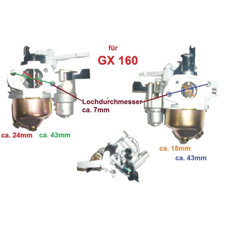 Vergaser für GX 160 Motoren von Honda sowie Nachbaumotoren, 24,00