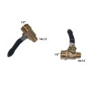 Kugelhahn 1/2", 14x1,5 AGAG Messing