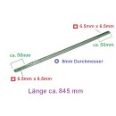 Biegsame Welle 6,5mm 845mm vierkant flexible für...