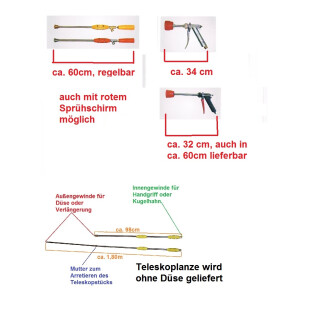 Lanze einstellbar teleskopierbar regelbar Motorspritze Sprhgert