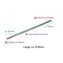 Biegsame Welle 6,5mm 635 mm vierkant flexible für...