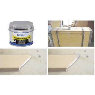 Beko 2-K Holz- und Metallspachtel,Feinspachtel, 1,0 kg ink. Härter
