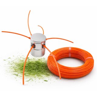 Universalfadenkopf 6 Fadenschneider Alu – für Motorsense & Freischneider 3 mm