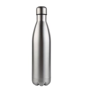 Edelstahl Trinkflasche 750 ml Isolierflasche Thermoflasche Silber