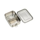 Edelstahl Brotdose 1200 ml Lunchbox mit Klickverschluss